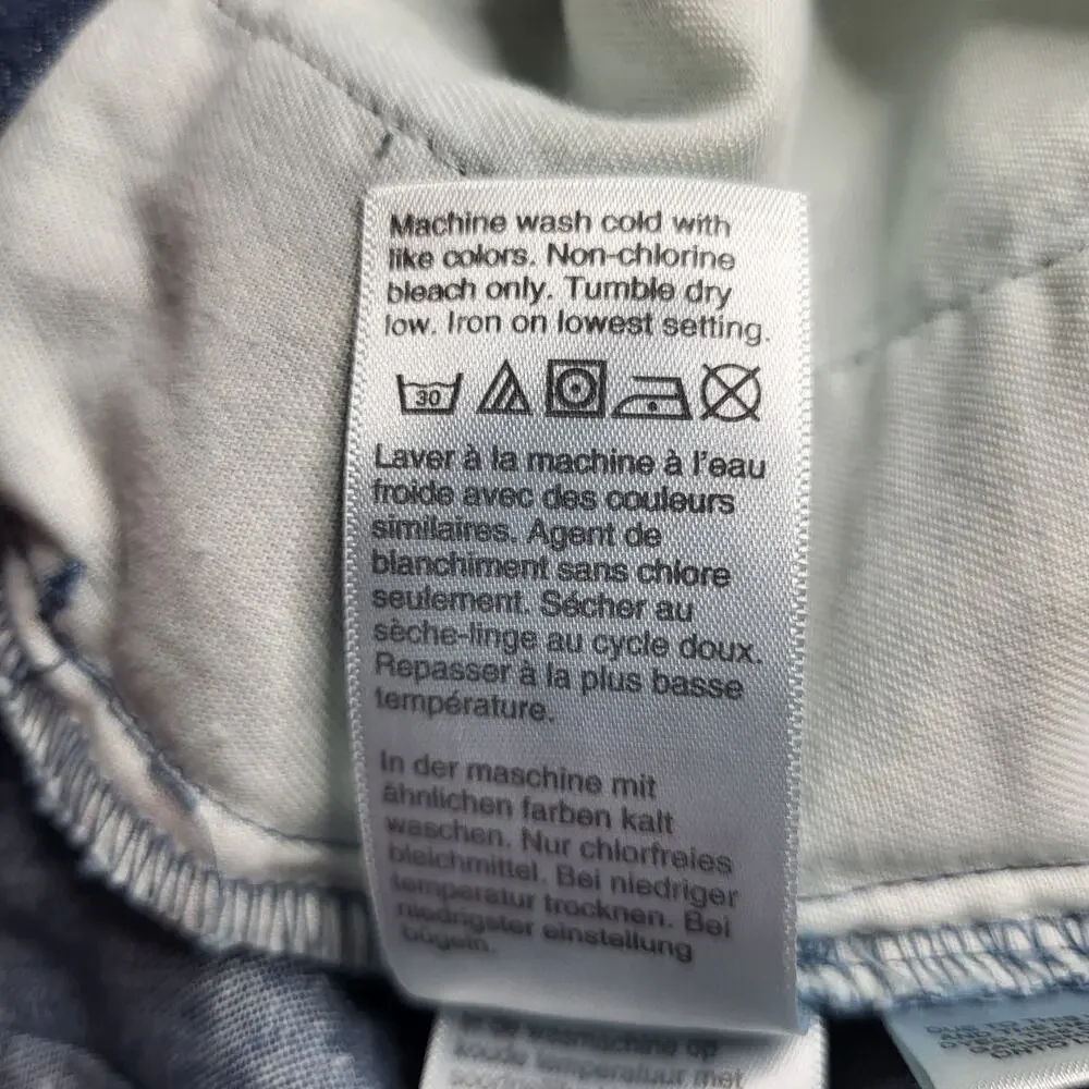 J Crew Chambray Paper Bag Jeans Tie Waist Relaxed Crop Wide Leg Cotton Hemp 0 - Picture 9 of 10